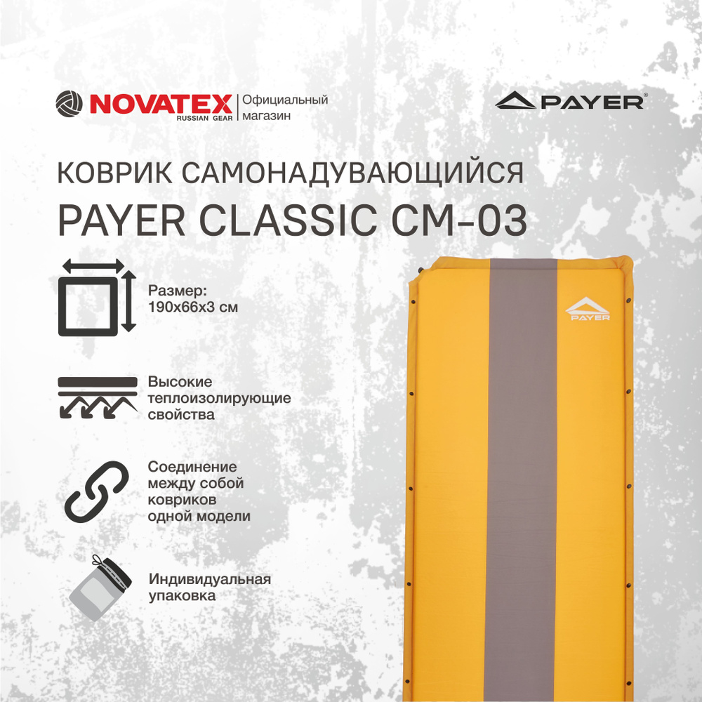 Коврик надувной / самонадувающийся туристический PAYER Classic CM-03  #1