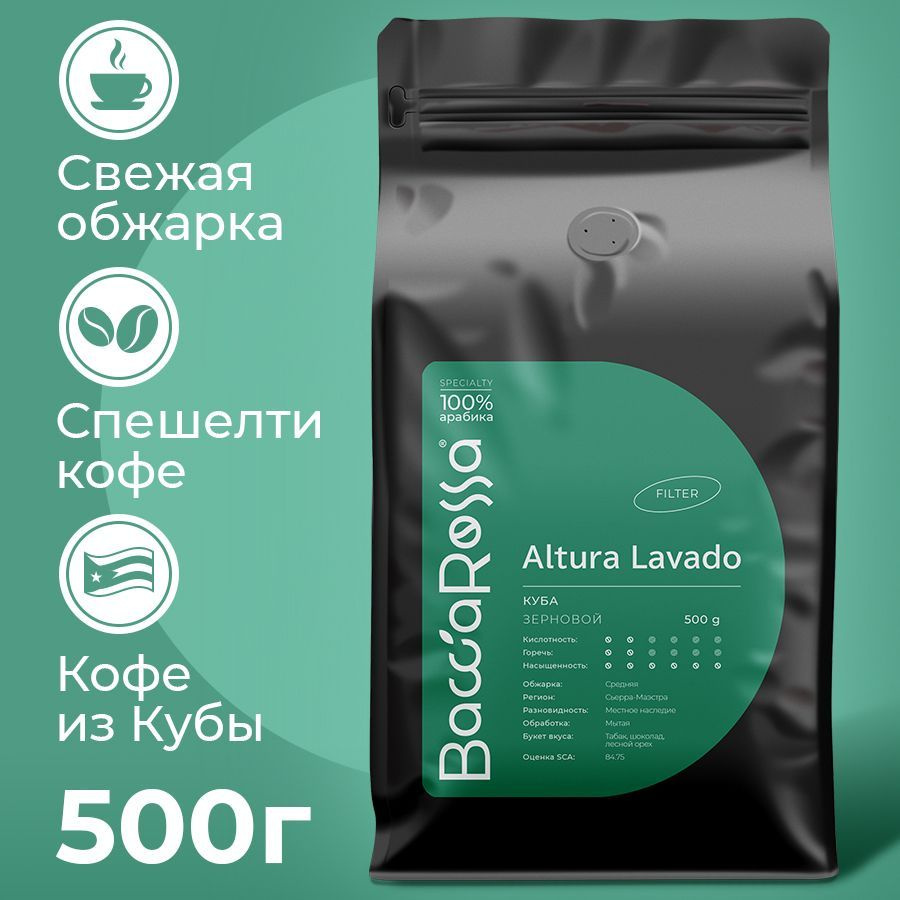 Кофе в зернах 500 г Куба Альтура Лавадо спешелти / Кубинская арабика 100% для кофеварки под фильтр  #1