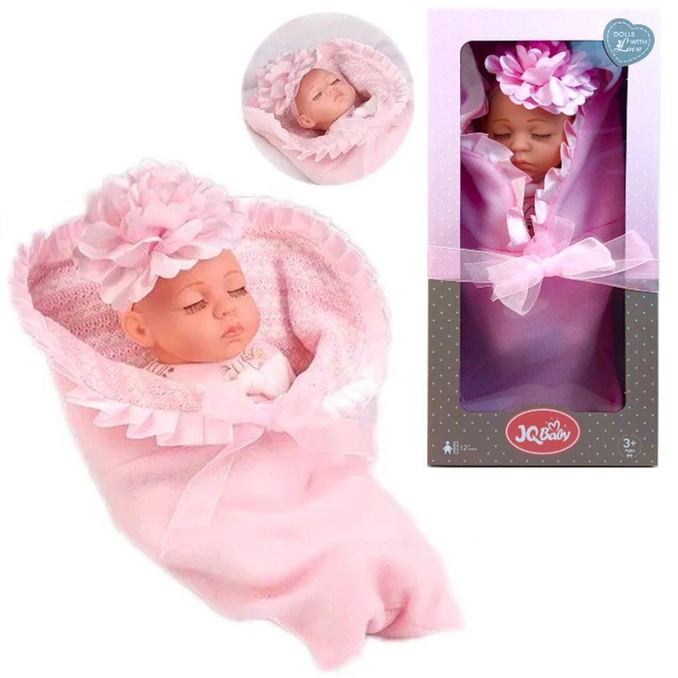 Силиконовая кукла реалистичная реборн JQ Baby, пупс в конверте, 30 см, новорожденный малыш  #1