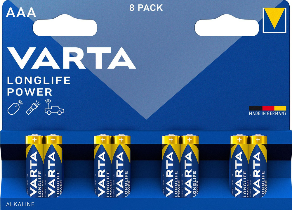 Батарейка VARTA LongLife Power ААА , мизинчиковые, 8 шт #1