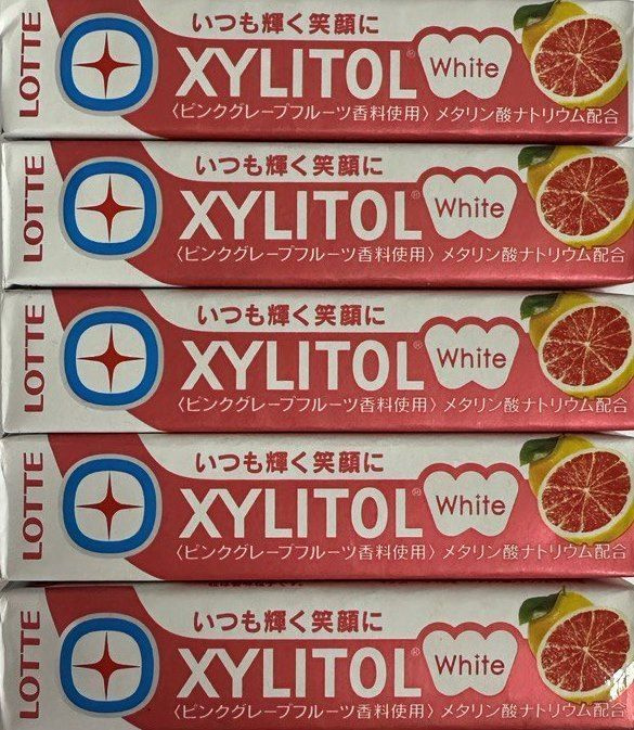 Резинка жевательная Xylitol розовый грейпфрут (5упак х 21гр), Япония  #1