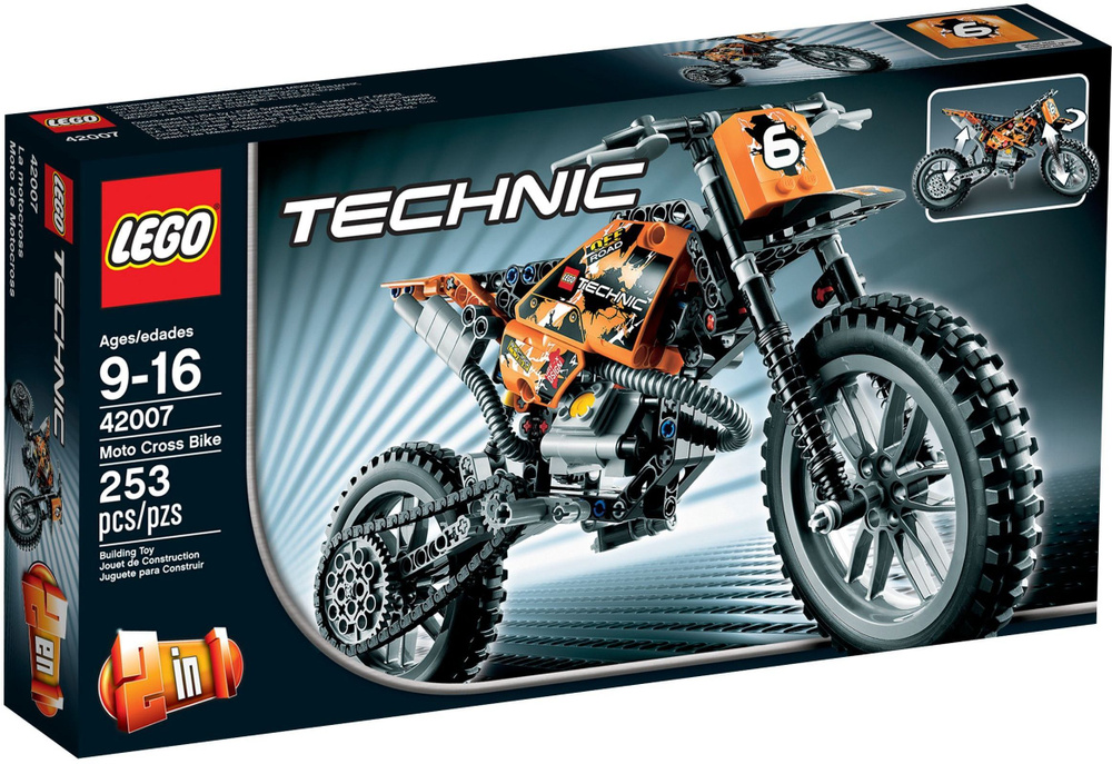 Конструктор LEGO Technic 42007 Кроссовый мотоцикл #1