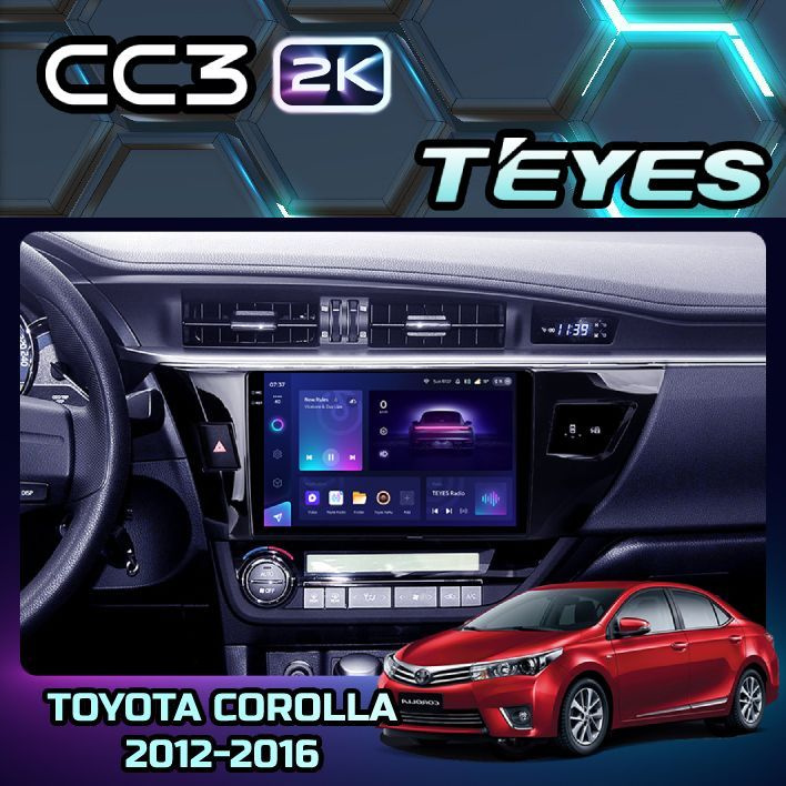 Магнитола Toyota Corolla 11 E170/180 2012-2016 (Комплектация А) Teyes CC3 2K 4/32GB, штатная магнитола, #1