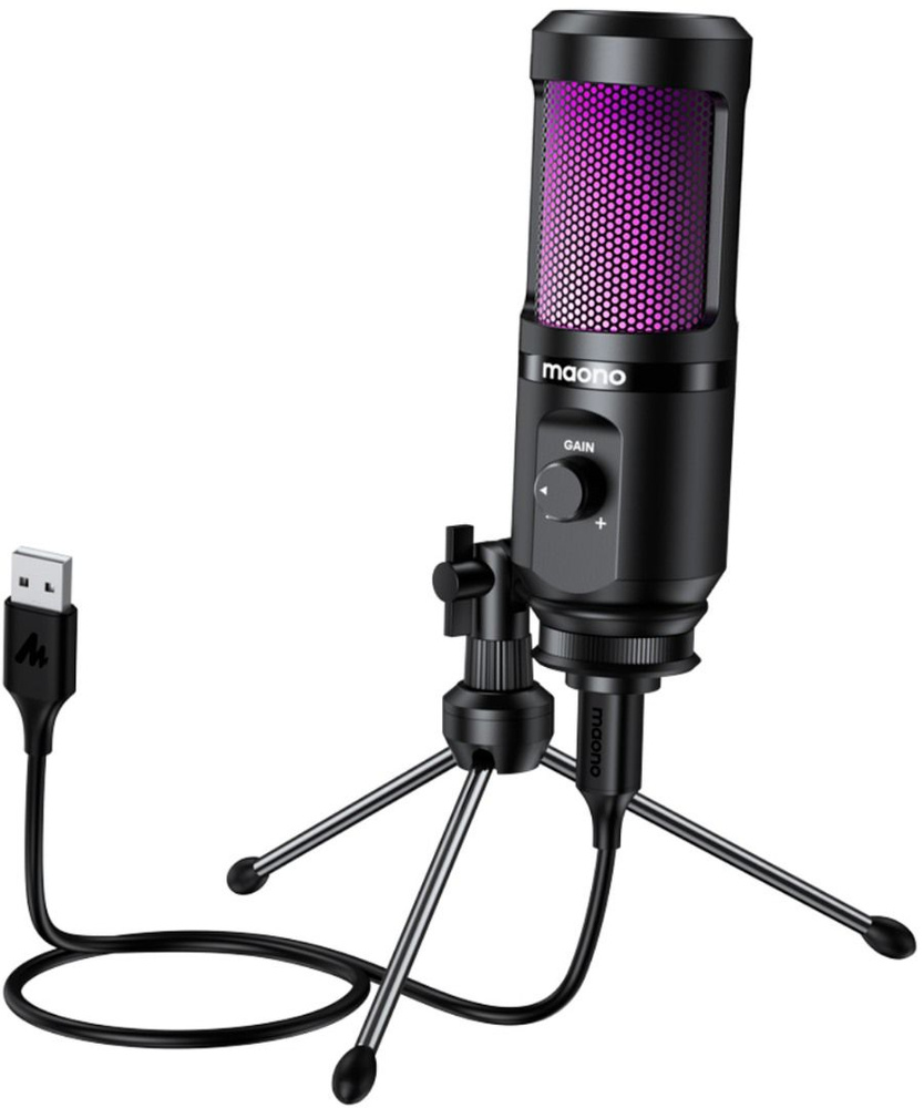 Игровой USB микрофон Maono с RGB-подсветкой AU-PM461TR RGB #1