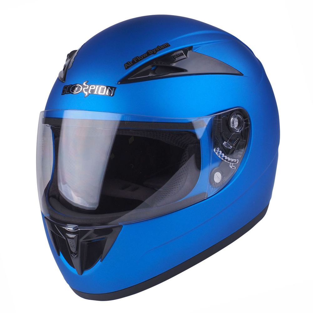 Шлем для мотоциклистов Studds SCORPION Solid Matt Blue M мотоэкипировка мотозащита  #1