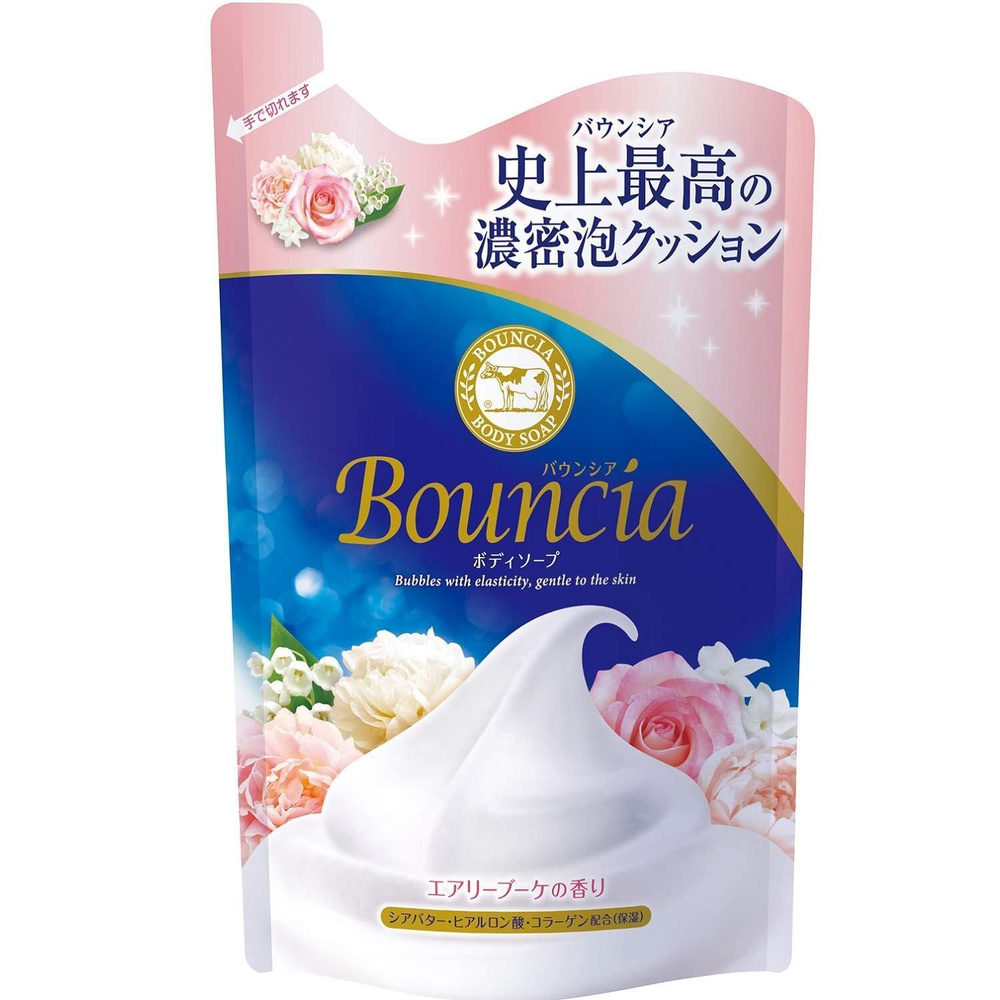 Cow Brand "Bouncia" Увлажняющее жидкое молочное мыло для тела для чувствительной кожи c гиалуроновой #1