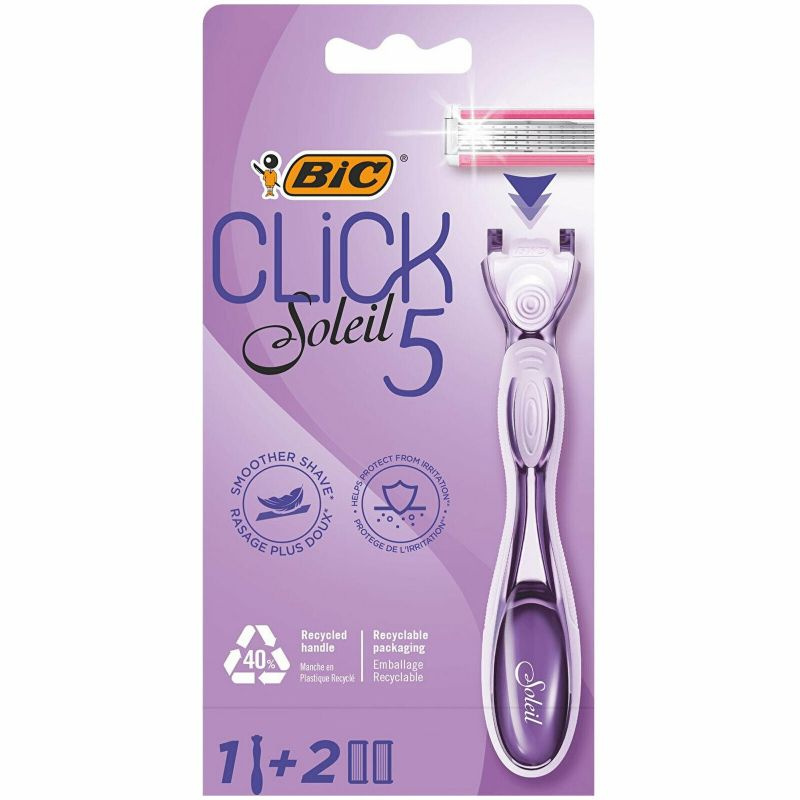 Бритвенный станок женский BIC Click 5 Soleil, с 2 сменными кассетами  #1