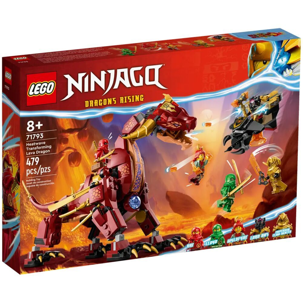 Пластиковый конструктор LEGO Ninjago Лавовый дракон-трансформер 71793 -  купить с доставкой по выгодным ценам в интернет-магазине OZON (1072218718)