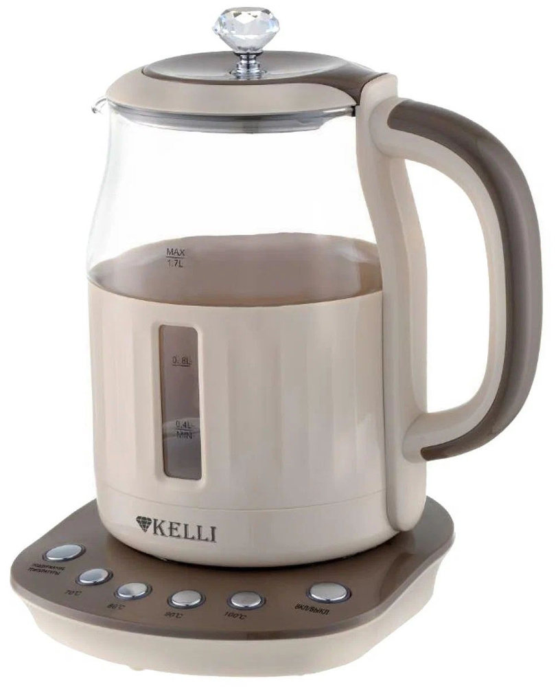 Чайник электрический Kelli KL-1373 кофейный #1