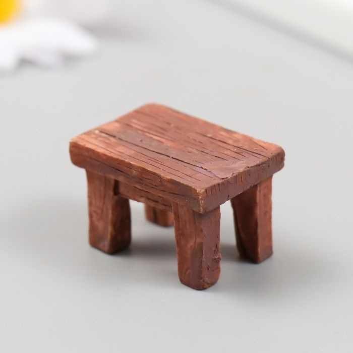 Фигурка для флорариума полистоун "Деревянный стол" 3,3х2,3х2,3 см, 4 штуки  #1