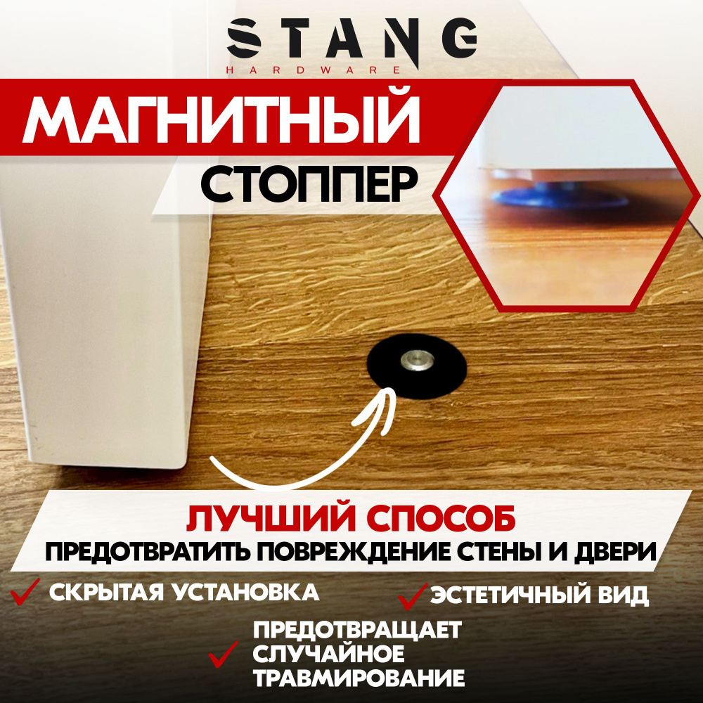 Стоппер для двери STANG Hardware Полиамид, ABS пластик 1 шт купить по  выгодной цене в интернет-магазине OZON (344574246)