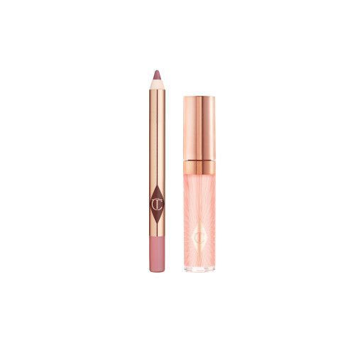Charlotte Tilbury Волшебный набор мини-блеска для губ и карандаша для губ Glossy Lip Duo (Fresh Pink) #1
