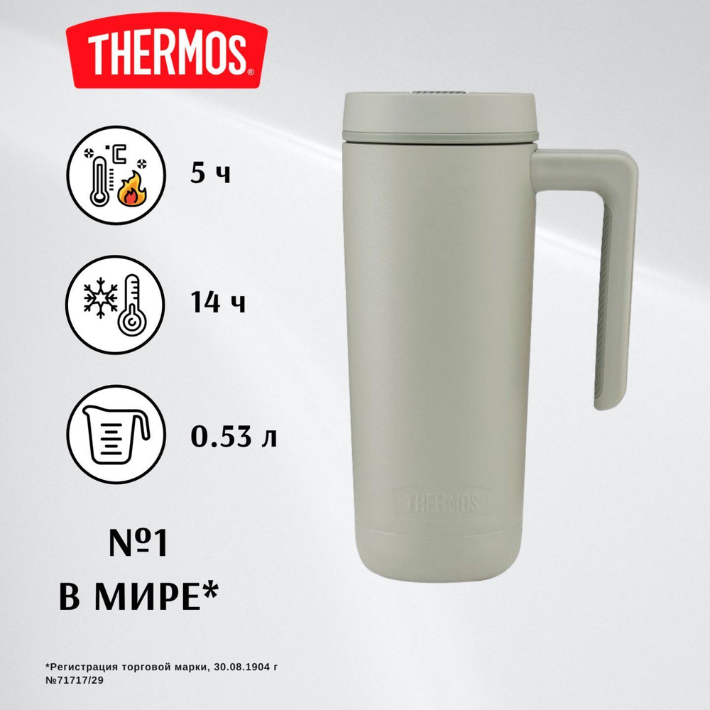 THERMOS термокружка в ударопрочном корпусе, 5 лет гарантии, GUARDIAN TS-1309 (0,53л) - тот самый термос. #1