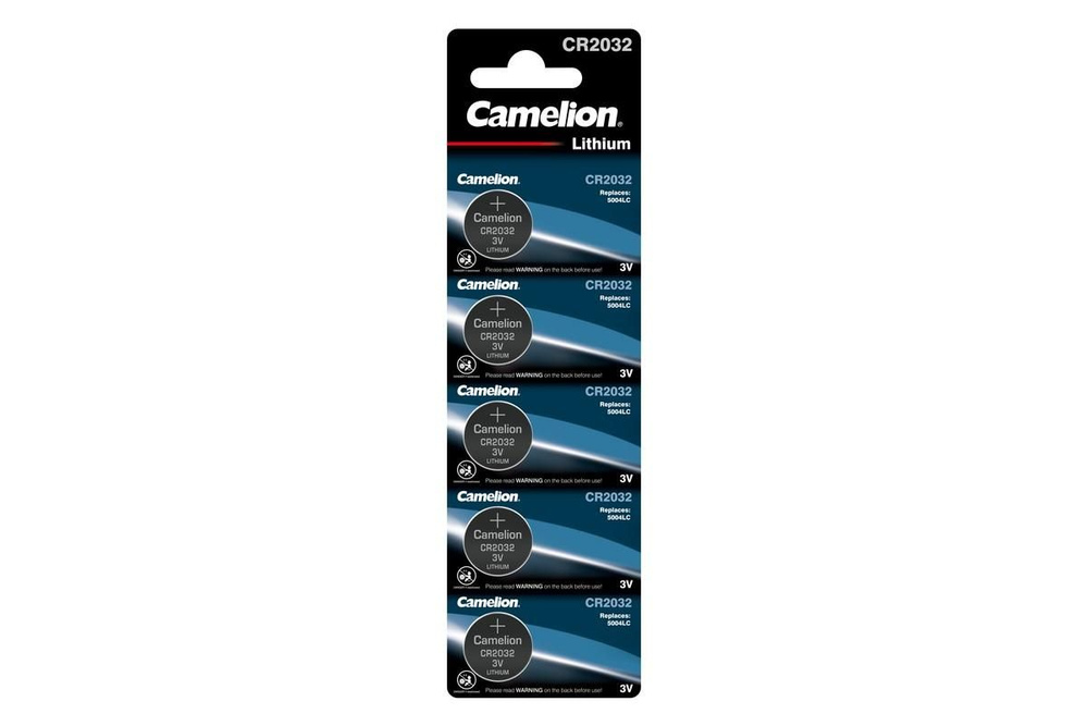 Дисковая батарейка Camelion CR2032 Lithium Battery 3V BL5 , 5шт. #1