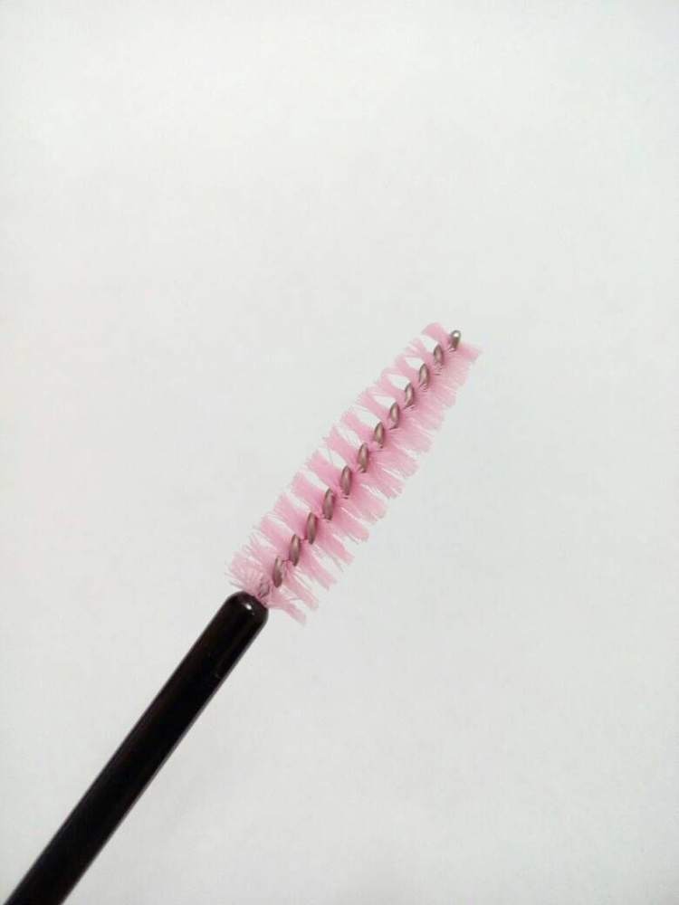 Щёточки для ресниц, с черной ручкой, цвет розовый, 50 шт в 1 упаковке  #1