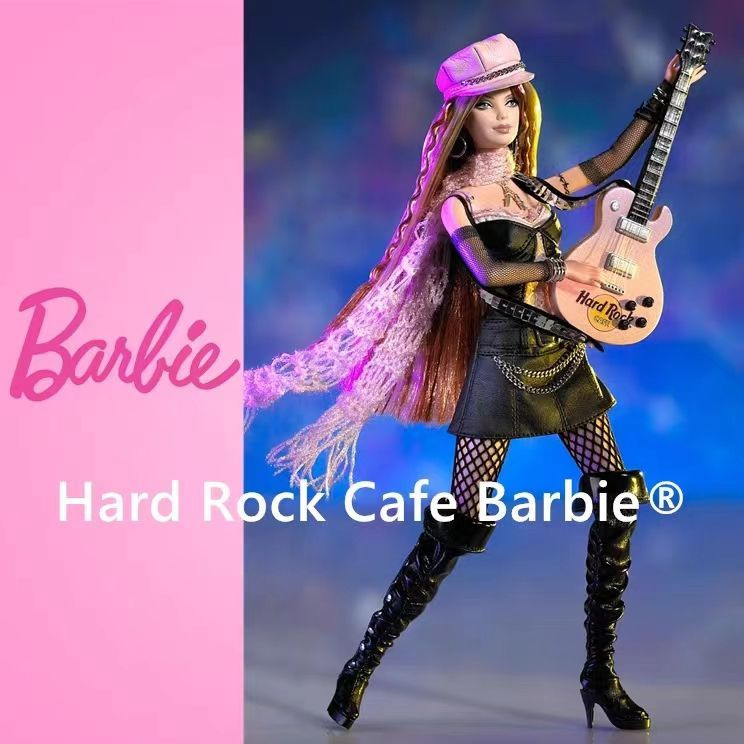 Кукла 2004 Barbie Collector Silver Label, Hard Rock Barbie Doll with Guitar  (Гитарист группы The Rolling Stones),Ограниченное коллекционное издание