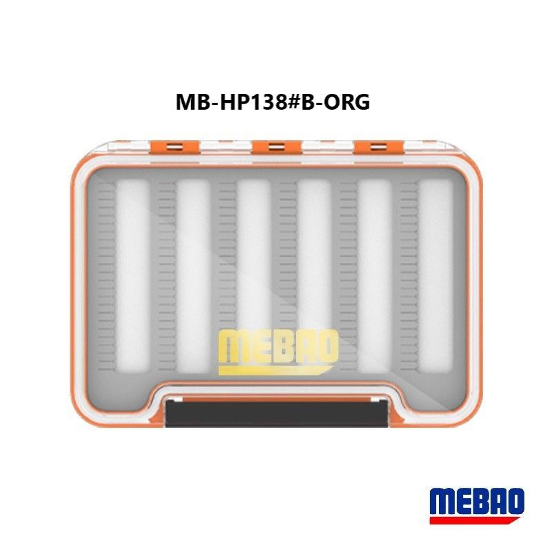 Влагонепроницаемая коробка MEBAO (138*96*18 мм, Оранжевый, 1 отделение с вставкой из EVA)  #1
