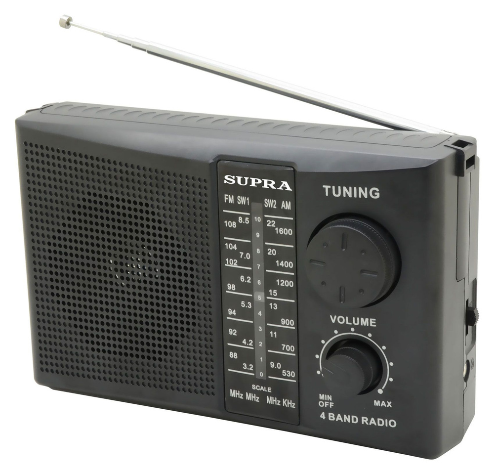 Радиоприемник портативный Supra ST-10 черный #1