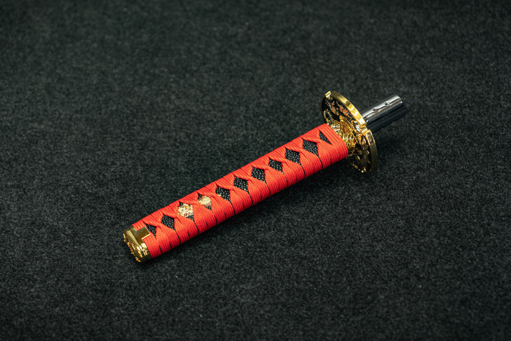 Ручка КПП самурайский меч, Катана, красная, 26 см #1