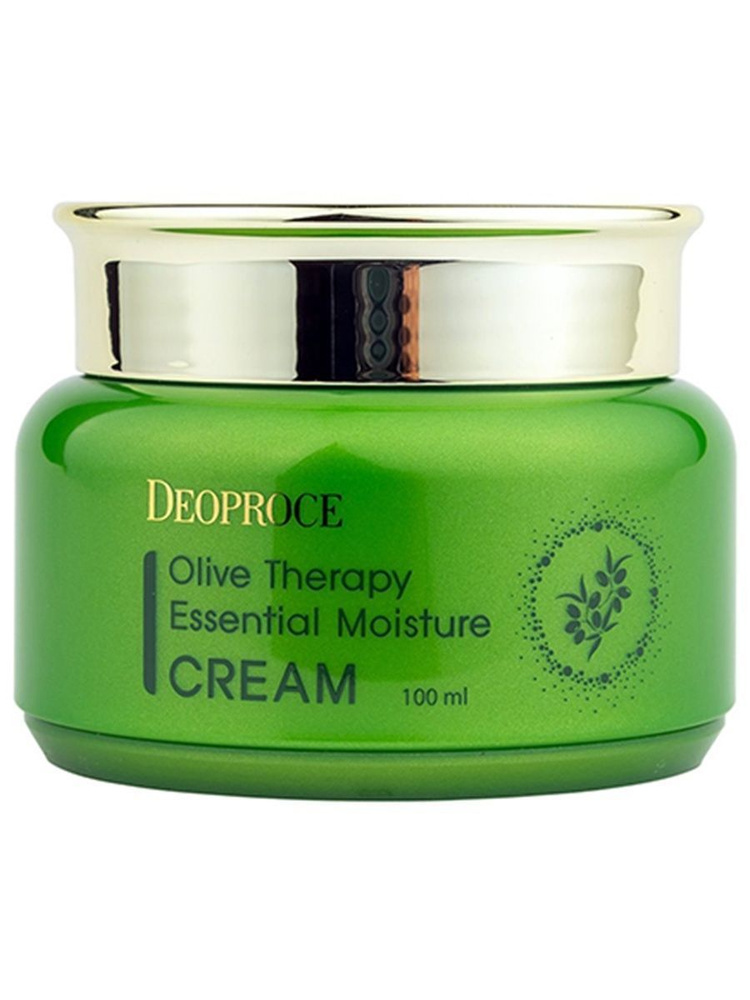 DEOPROCE OLIVE THERAPY ESSENTIAL MOISTURE CREAM Увлажняющий крем для лица с экстратком оливы 100мл  #1