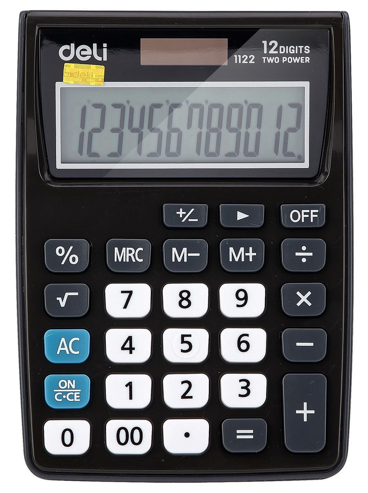 Калькулятор карманный Deli E1122, 120x86x29 мм, 12-разрядный #1