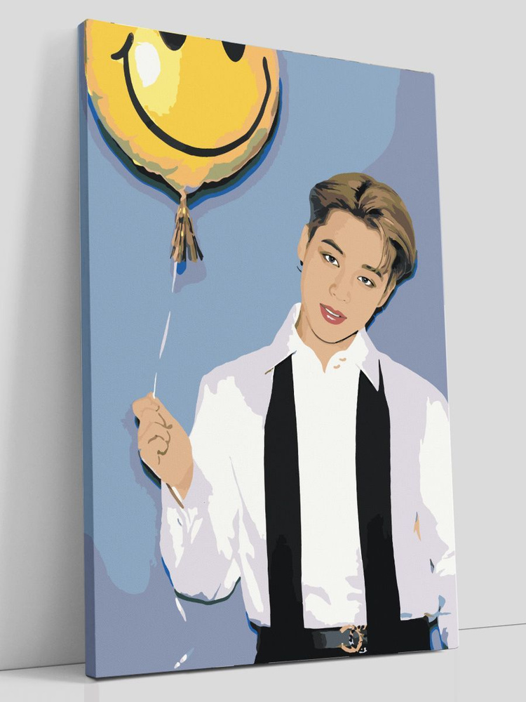 Картина по номерам на холсте с подрамником, "BTS K-POP Чимин Jimin", 40х60 см  #1