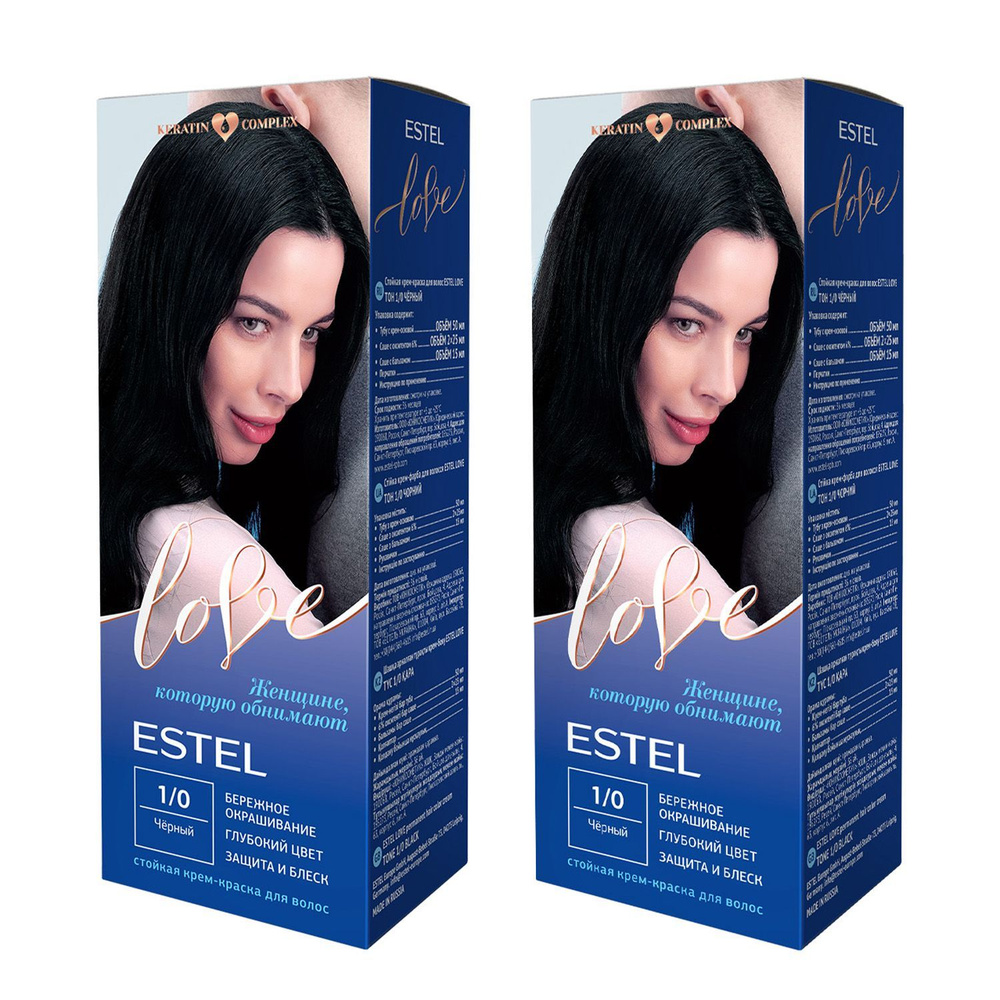 ESTEL LOVE Крем краска 1/0 черный 2 шт #1