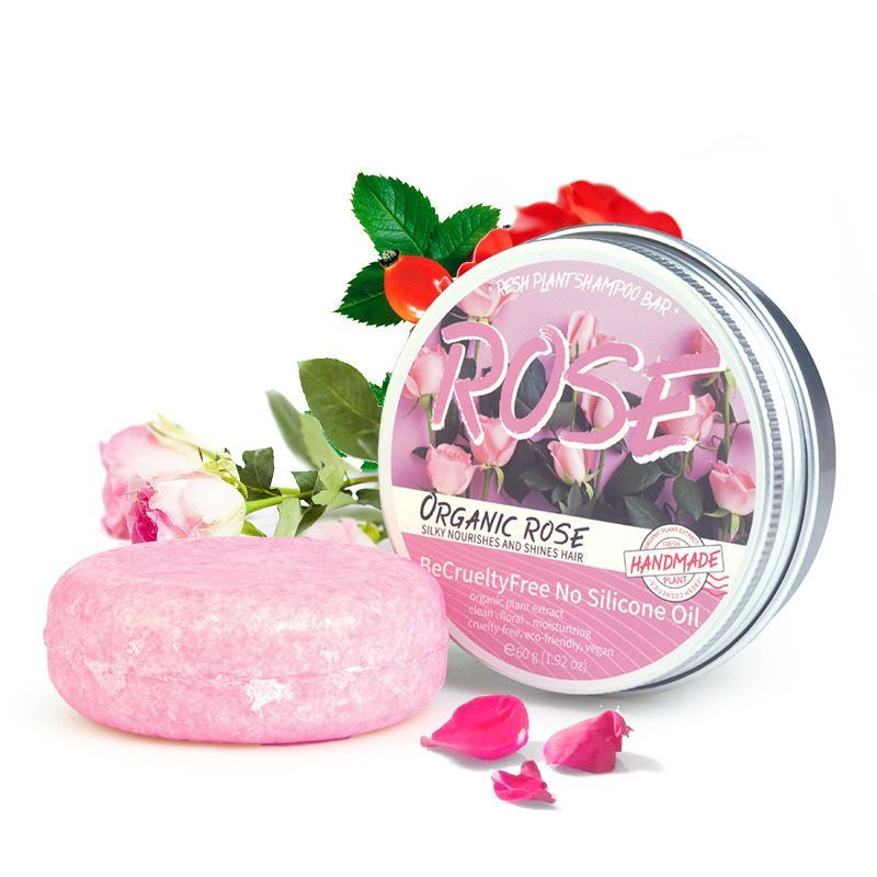 ORGANIC Rose Твердый шампунь для волос с розой #1