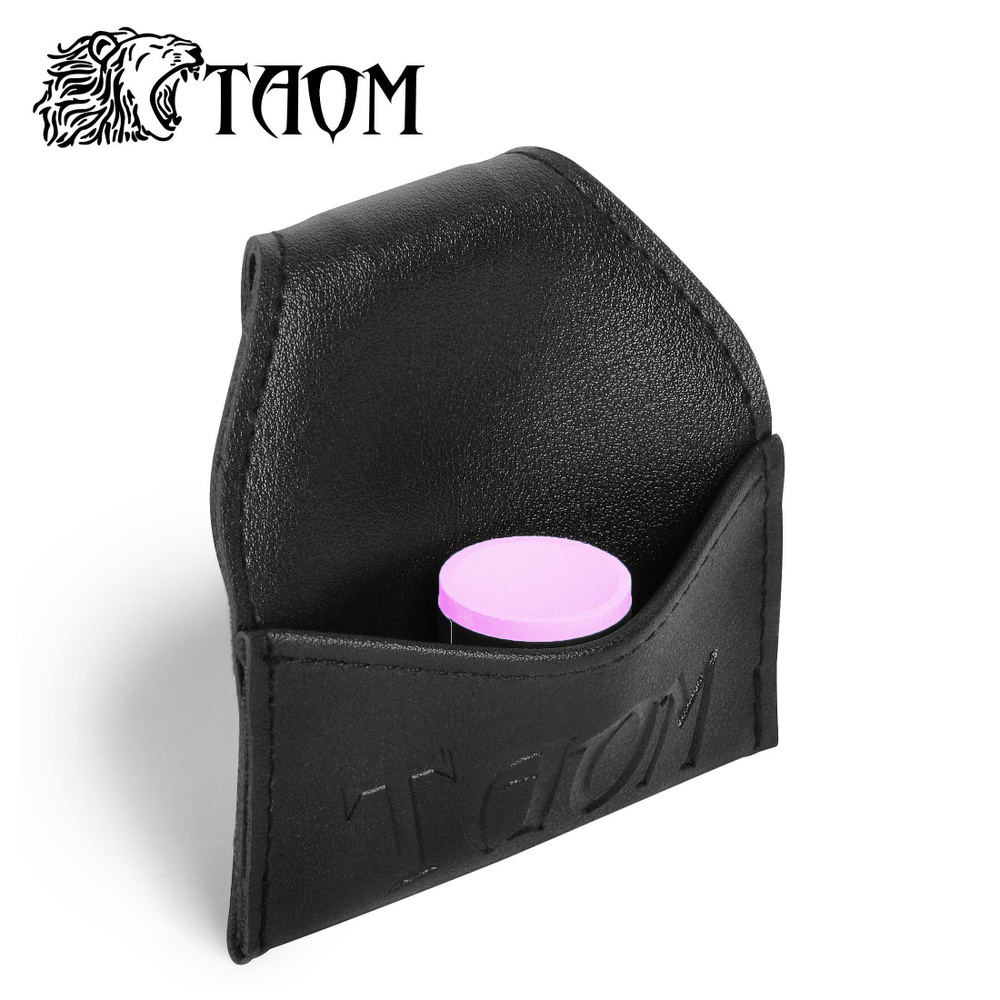 Мел для бильярда Taom Pyro Chalk Pink и держатель Taom Chalk Bag (Набор)  #1