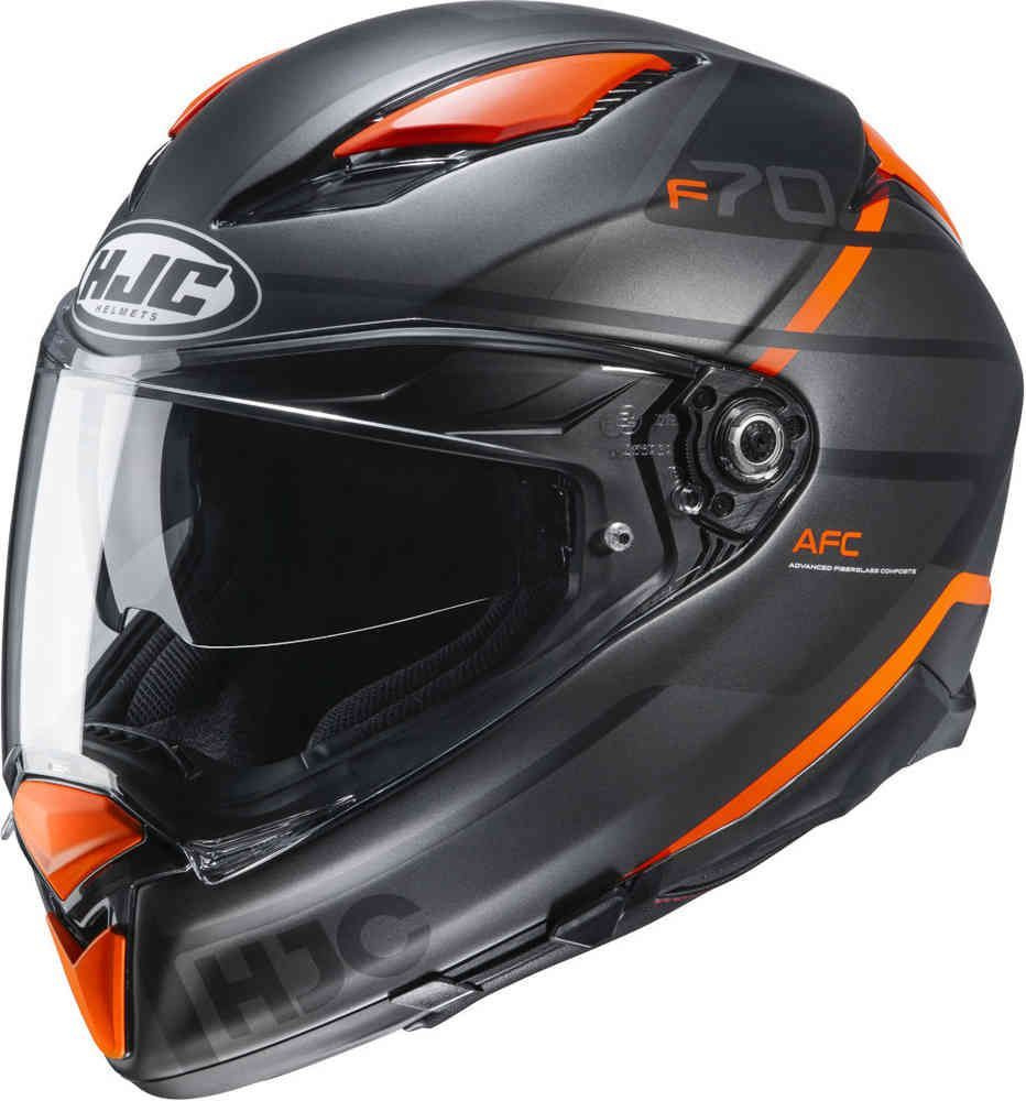 HJC Мотошлем, цвет: серый, оранжевый, размер: L #1