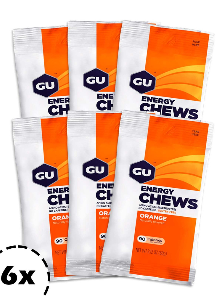 Конфетки GU ENERGY Мармеладки GU Energy Chews 6 x 8 конфет, Апельсин #1