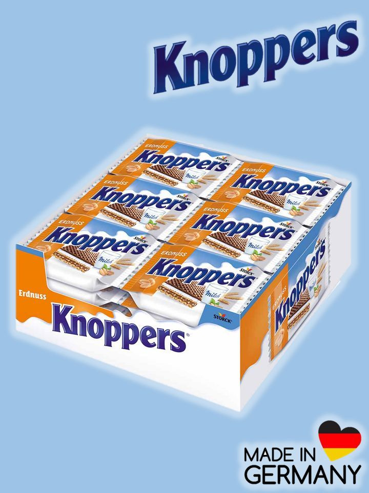 Вафли с кремовой начинкой и арахисом Кноперс / Knoppers 25 гр * 24 шт (Германия)  #1