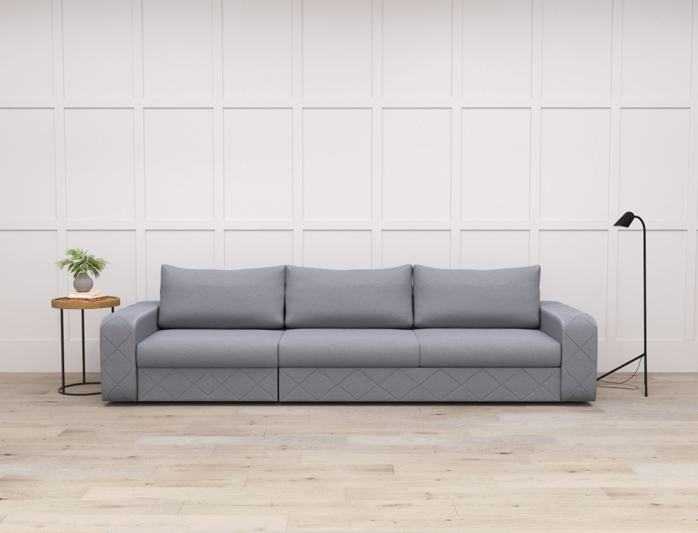 Прямой диван "Райли" с выдвижной оттоманкой, механизм Пантограф, 350x108x92 см НЭНДО  #1