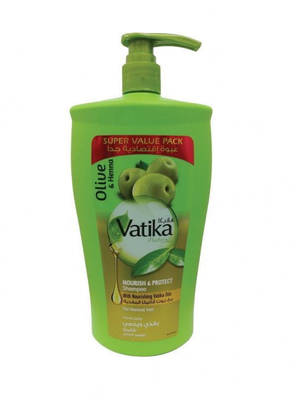 Шампунь Dabur Vatika питание и защита для нормальных волос, Оливка и Хна, Olive And Henna Nourish And #1