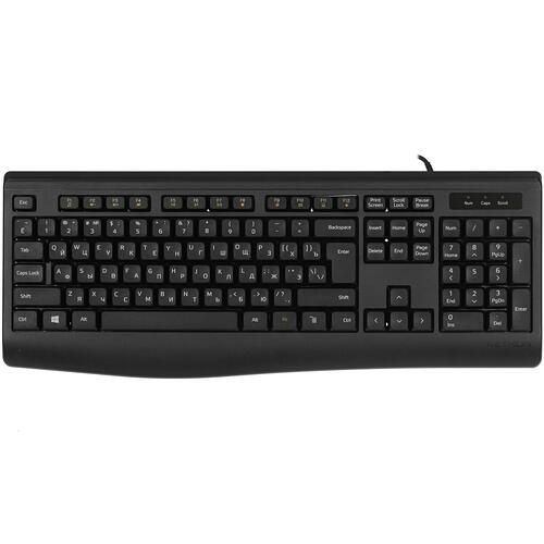 Клавиатура проводная KEYRON Eclipse, мембранная, клавиш - 104, USB, черная  #1