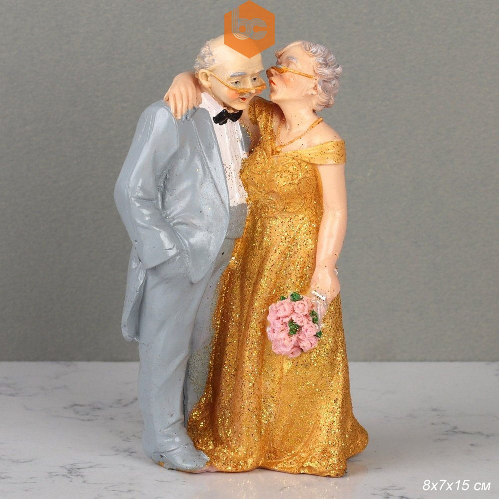 Фигурка Старички золотая свадьба 16 см #1
