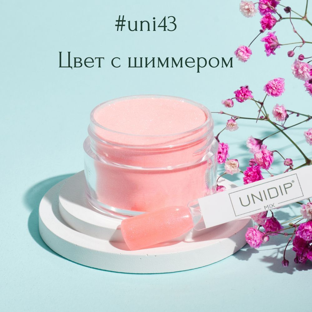 UNIDIP #uni43 Дип-пудра для покрытия ногтей без УФ 14г #1