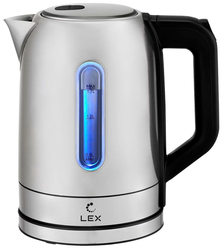 Чайник электрический LEX LX 30018-1, брашированная сталь #1