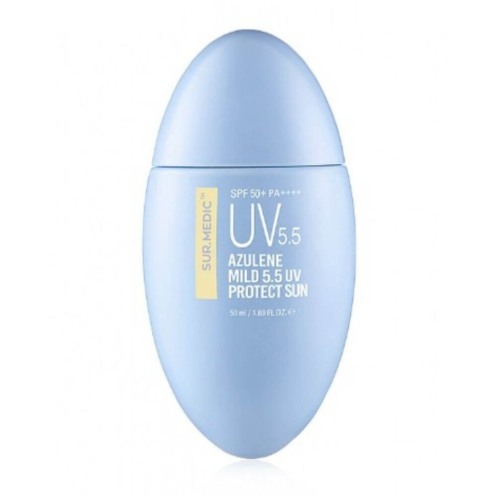Успокаивающий солнцезащитный крем с азуленом SUR.MEDIC+ Azulene Mild 5.5 UV Protect Sun SPF50+  #1
