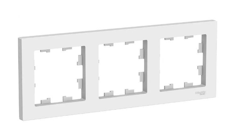 Рамка Schneider Electric AtlasDesign на 3 поста белая -5шт #1