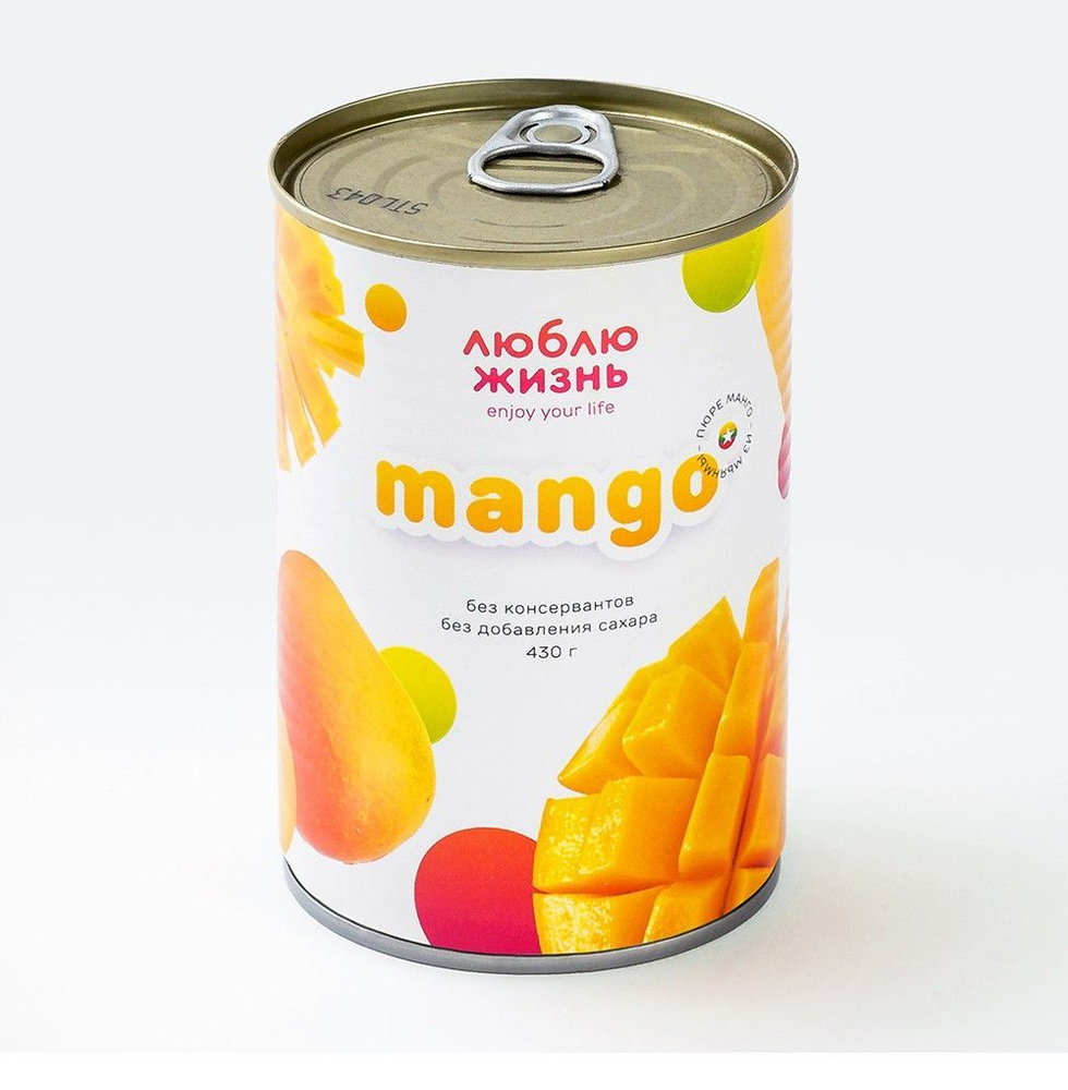 Пюре Люблю Жизнь манго без сахара 430 г, Мьянма - 1 шт. #1