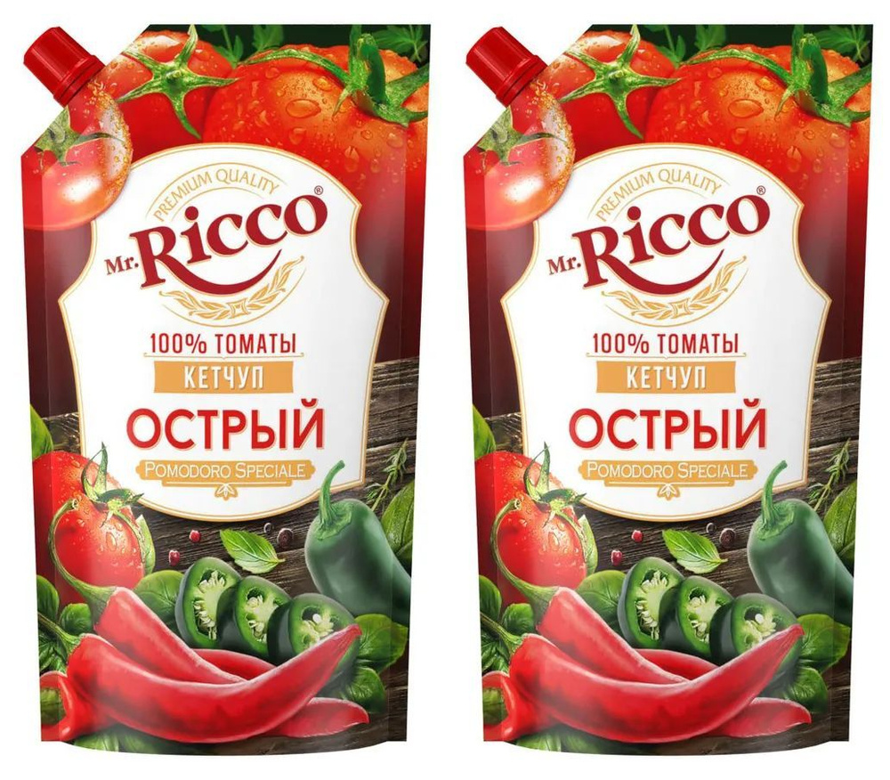 Кетчуп Mr.Ricco Pomodoro Speciale Острый, 2 уп по 350 г #1