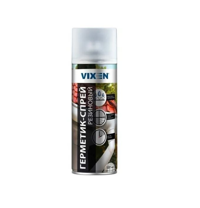 Герметик ASTROHIM VIXEN VX90200 Резиновый герметик-спрей прозрачный, аэрозоль, 520 мл  #1