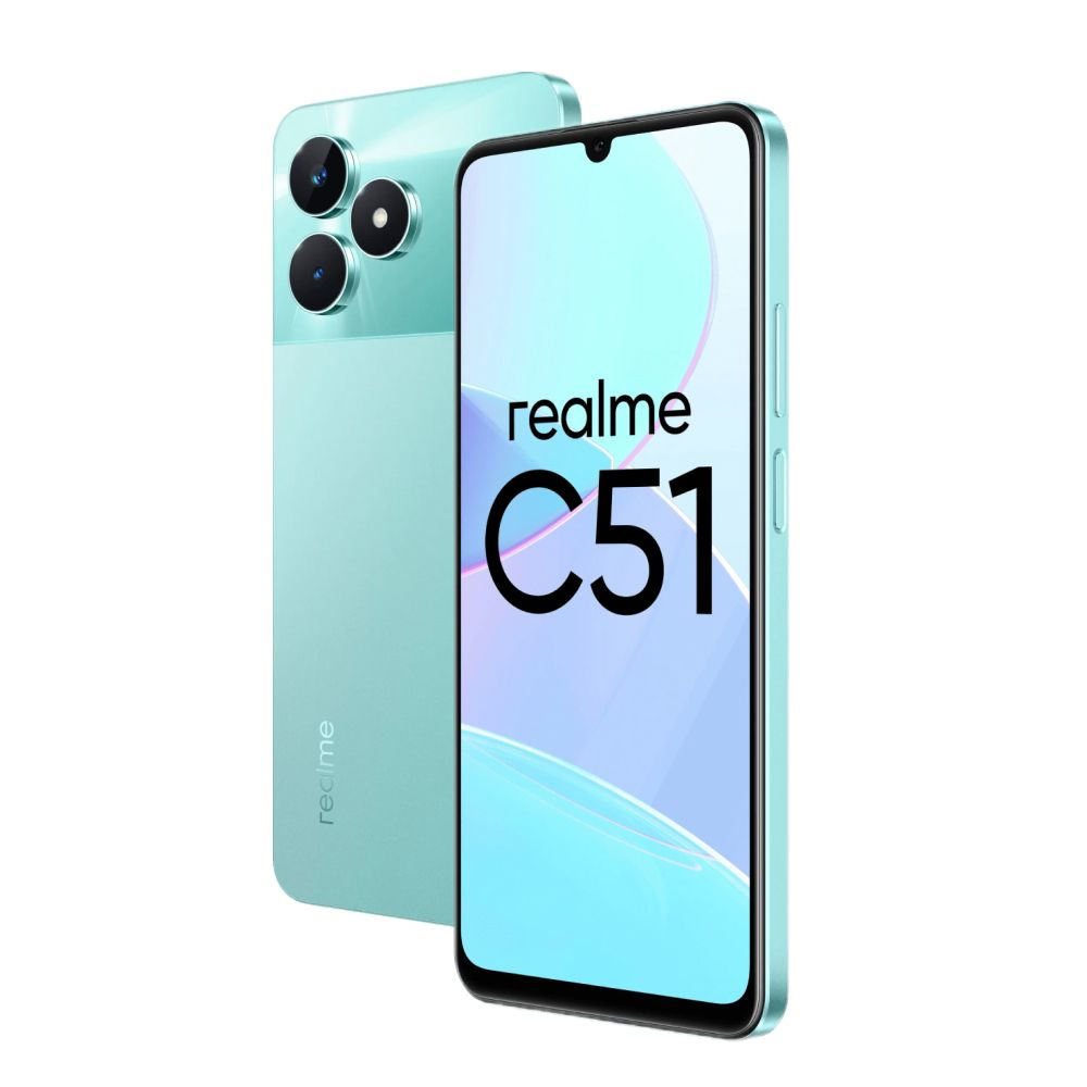 realme Смартфон C51 Ростест (EAC) 4/128 ГБ, зеленый #1