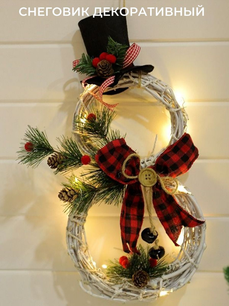 Новогоднее украшение для декора дома Снеговик, Новый год 2024 и Рождество, интерьерная декорация на праздник, #1