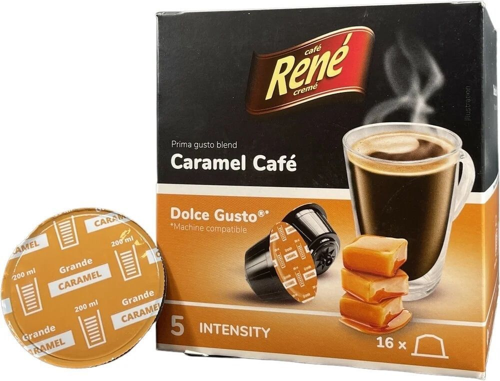 Rene Кофе капсульное Caramel стандарта Dolce Gusto 16 капсул, 1 уп. #1