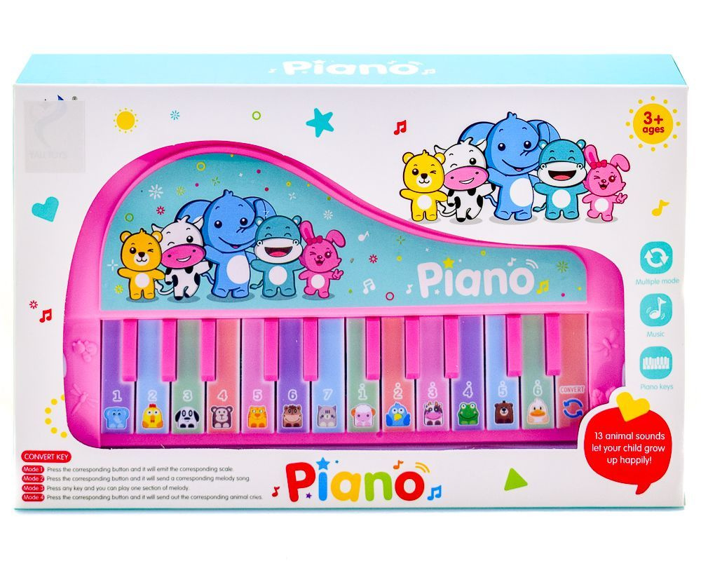 Пианино 28см / детская музыкальная развивающая игрушка #1