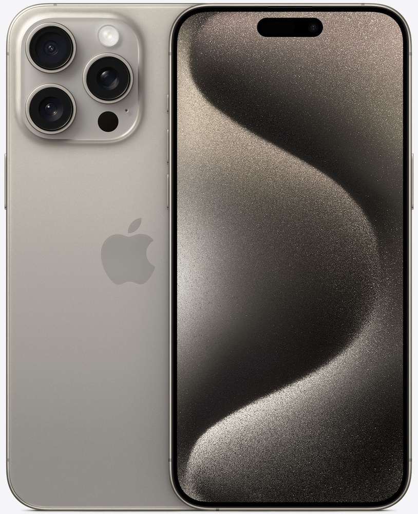 Apple Смартфон iPhone 15 Pro Max, Natural Titanium/Титановый бежевый (1SIM+eSIM), 8/1 ТБ, темно-бежевый #1