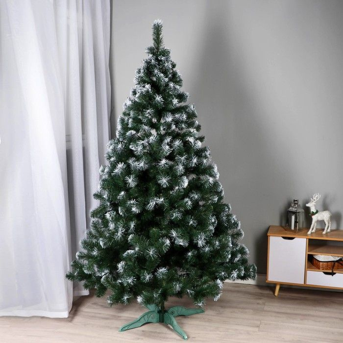 Искусственная новогодняя ёлка "Скандинавия" 180 см, красивая зелёная заснеженная ель, высокая напольная #1