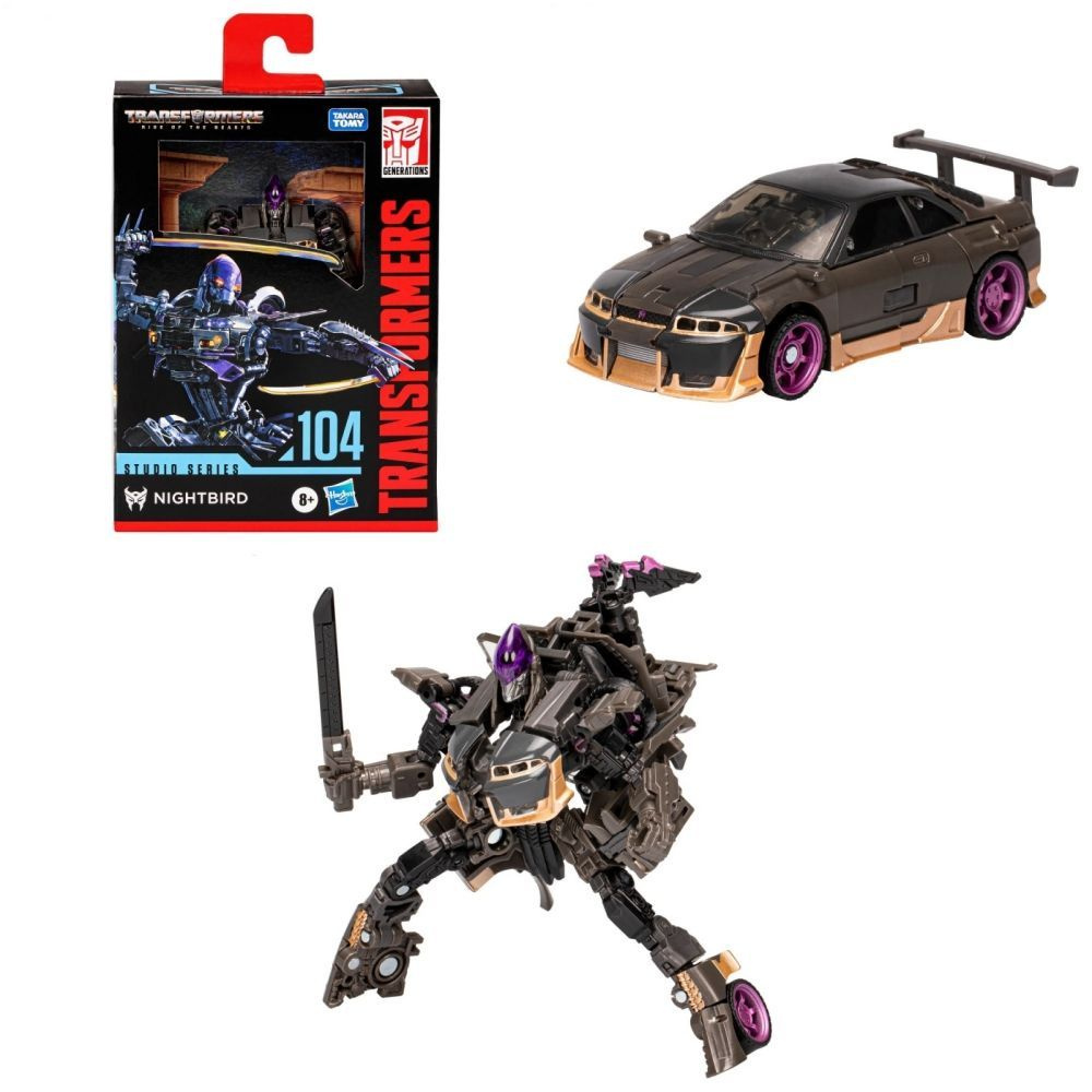 Трансформеры Hasbro Игрушка Studio Series Deluxe Transformers: Rise of the Beasts SS104 Nightbird 4.5inch #1